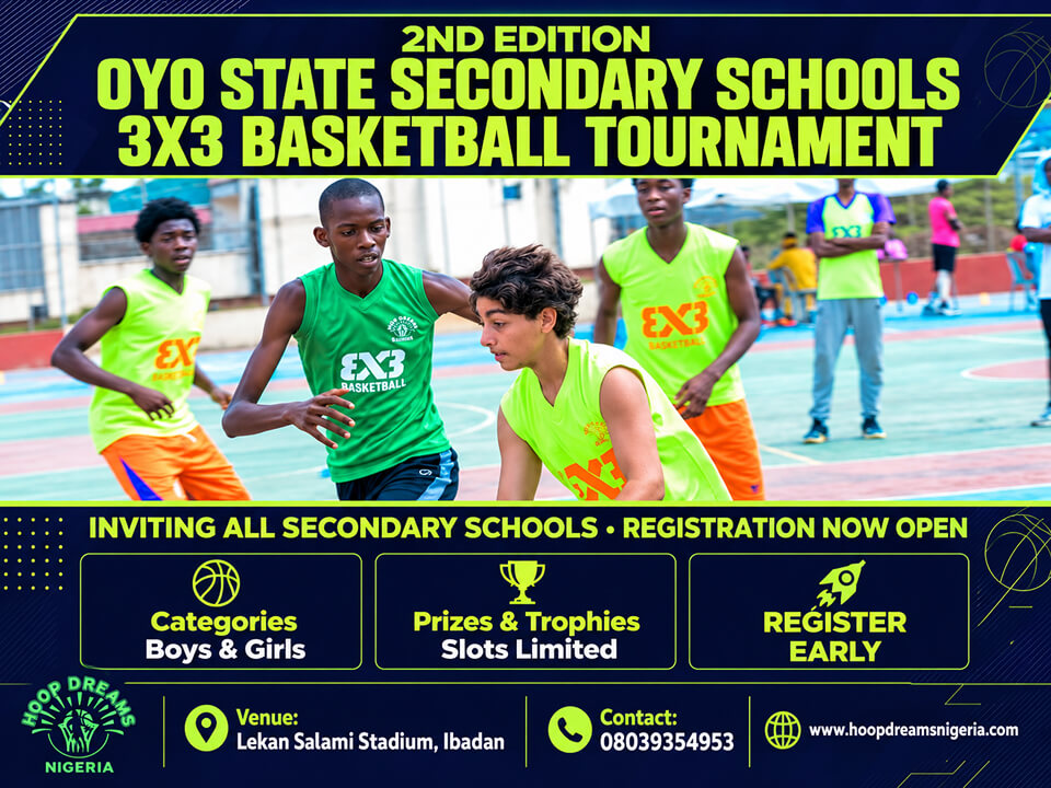 You are currently viewing Oyo State Secondary Schools 3×3 Basketball Tournament: Registration Now Open for the 2nd Edition